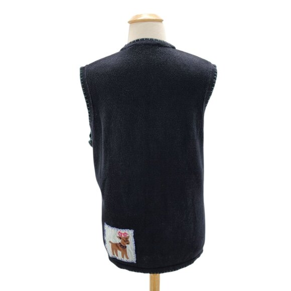 Vintage Victoria Jones Womens 2X Vest Christmas Patchwork Knit Sweater Retro - Picture 4 of 10